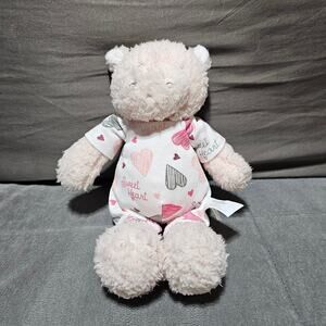 Demdaco Nat Jules Jammie Pals Sweet Heart Pink Plush Hippo Wearing Pjs 2016